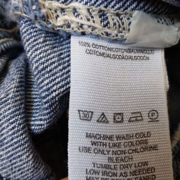 WE THE FREE Colette Crop High-Rise Wide-Leg Button-Fly Jeans Denim Womens 25 - Picture 7 of 11